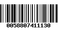 Código de Barras 0058807411130