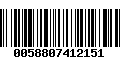 Código de Barras 0058807412151