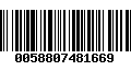 Código de Barras 0058807481669