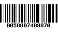 Código de Barras 0058807489870