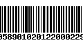 Código de Barras 00589010201220002295