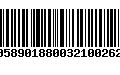 Código de Barras 00589018800321002627