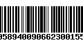 Código de Barras 00589400906623001553