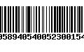 Código de Barras 00589405400523001545