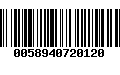 Código de Barras 0058940720120