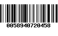 Código de Barras 0058940720458