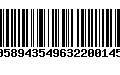 Código de Barras 00589435496322001450