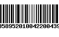 Código de Barras 00589520100422004392