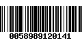 Código de Barras 0058989120141