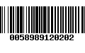 Código de Barras 0058989120202