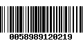 Código de Barras 0058989120219