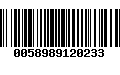 Código de Barras 0058989120233