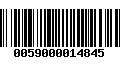 Código de Barras 0059000014845