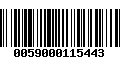 Código de Barras 0059000115443