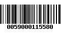 Código de Barras 0059000115580