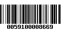 Código de Barras 0059100008669