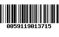 Código de Barras 0059119013715