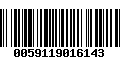 Código de Barras 0059119016143