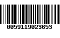 Código de Barras 0059119023653