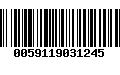 Código de Barras 0059119031245