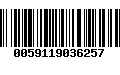 Código de Barras 0059119036257