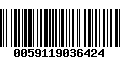 Código de Barras 0059119036424