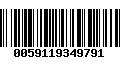 Código de Barras 0059119349791