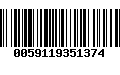 Código de Barras 0059119351374