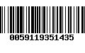 Código de Barras 0059119351435