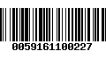 Código de Barras 0059161100227