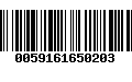 Código de Barras 0059161650203