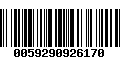 Código de Barras 0059290926170