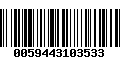 Código de Barras 0059443103533