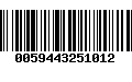 Código de Barras 0059443251012