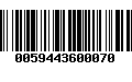 Código de Barras 0059443600070