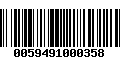 Código de Barras 0059491000358