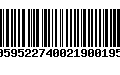 Código de Barras 00595227400219001953