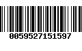 Código de Barras 0059527151597