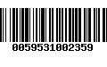 Código de Barras 0059531002359