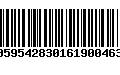 Código de Barras 00595428301619004636