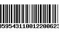 Código de Barras 00595431100122006236