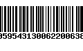 Código de Barras 00595431300622006389