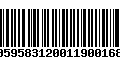 Código de Barras 00595831200119001681