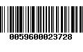 Código de Barras 0059600023728