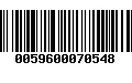 Código de Barras 0059600070548