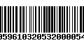 Código de Barras 00596103205320000547