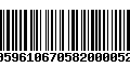 Código de Barras 00596106705820000520