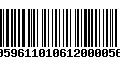 Código de Barras 00596110106120000563