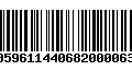 Código de Barras 00596114406820000631