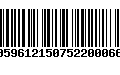 Código de Barras 00596121507522000667